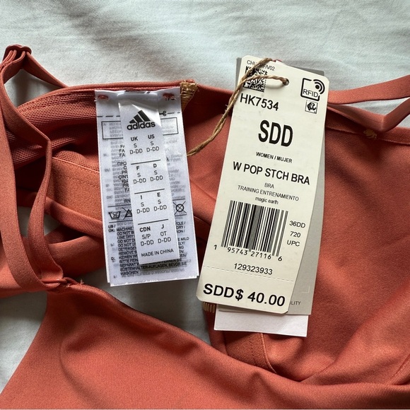 adidas Pop Stitch Sports Bra- Small - Picture 8 of 9